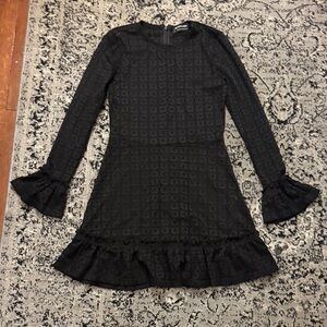 The Fifth Label Black crochet like Mini Dress
